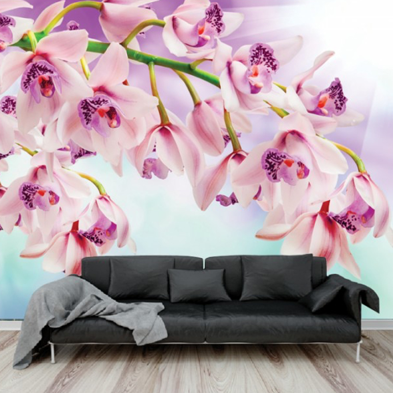 Ταπετσαρία με Τοπίο Pink Orchids